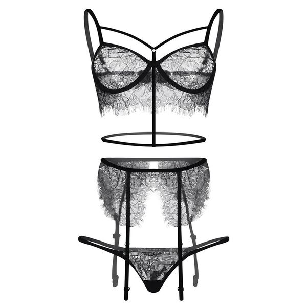 2021 new women's lace hollow out sous vetement femme ensemble perspective three-piece underwear set lingerie porno transparent bra, Red;black
2021 new women's lace hollow out sous vetement femme ensemble perspective three-piece underwear set lingerie porno transparent bra, Red;black