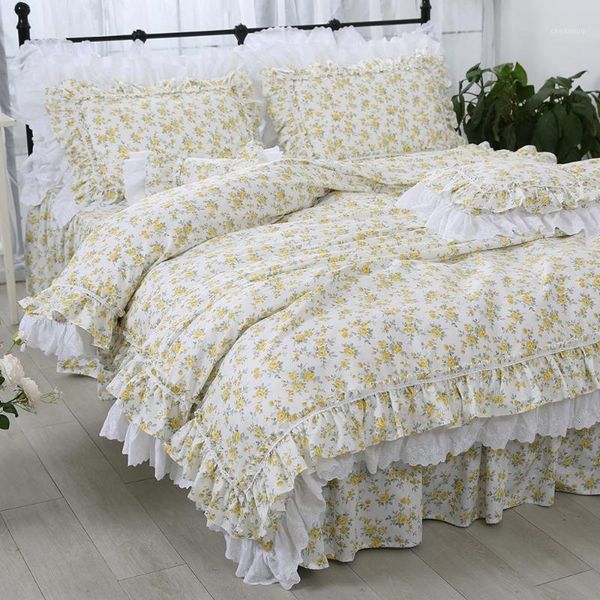 korean ruffles bed linen pastoral embroidered luxury lace princess bedding set cotton ropa de cama bed skirt yyx1
korean ruffles bed linen pastoral embroidered luxury lace princess bedding set cotton ropa de cama bed skirt yyx1