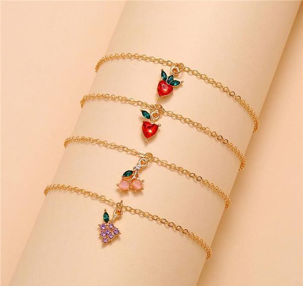 4pcs/set women anklets chains fruit pattern beach anklets barefoot sandals foot chains leg bracelets foot bracele bbynaa nana_shop, Red;blue
4pcs/set women anklets chains fruit pattern beach anklets barefoot sandals foot chains leg bracelets foot bracele bbynaa nana_shop, Red;blue