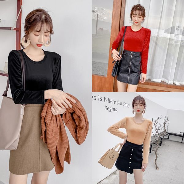 women's autumn and winter new korean silver fox velvet solid color round neck t-shirt long sleeve bottomed t-shirt 8d7wf, White
women's autumn and winter new korean silver fox velvet solid color round neck t-shirt long sleeve bottomed t-shirt 8d7wf, White