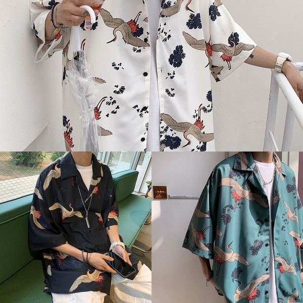 ubz0g half sleeve men's coat shirt couple fashion summer thin korean loose short sleeve shirt casual student print coat fps5f, Blue
ubz0g half sleeve men's coat shirt couple fashion summer thin korean loose short sleeve shirt casual student print coat fps5f, Blue
