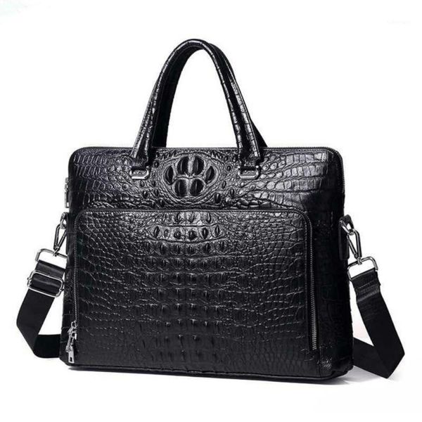 design mens briefcase genuine leather lapdocument case fashion attache messenger bag tote portfolio black crocodile1
design mens briefcase genuine leather lapdocument case fashion attache messenger bag tote portfolio black crocodile1