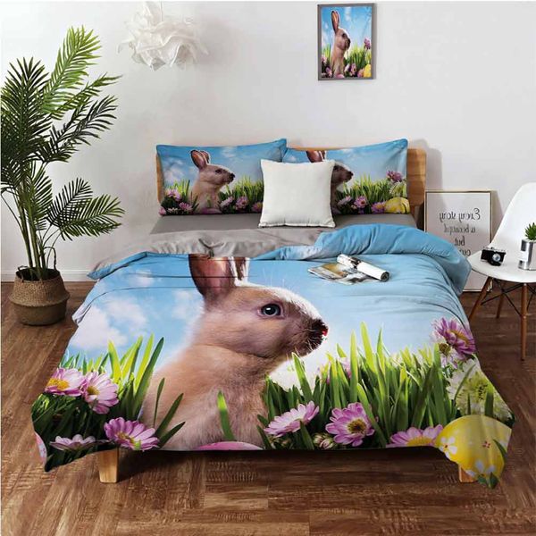 blossoming flowers with colorful painted eggs and fluffy bunny nature pgraphybedding 3-piece set
blossoming flowers with colorful painted eggs and fluffy bunny nature pgraphybedding 3-piece set