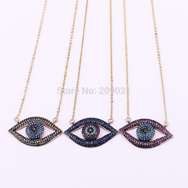 5pcs gold color cubic zirconia micro pave cz eye pendant necklace for women jewelry1, Silver
5pcs gold color cubic zirconia micro pave cz eye pendant necklace for women jewelry1, Silver