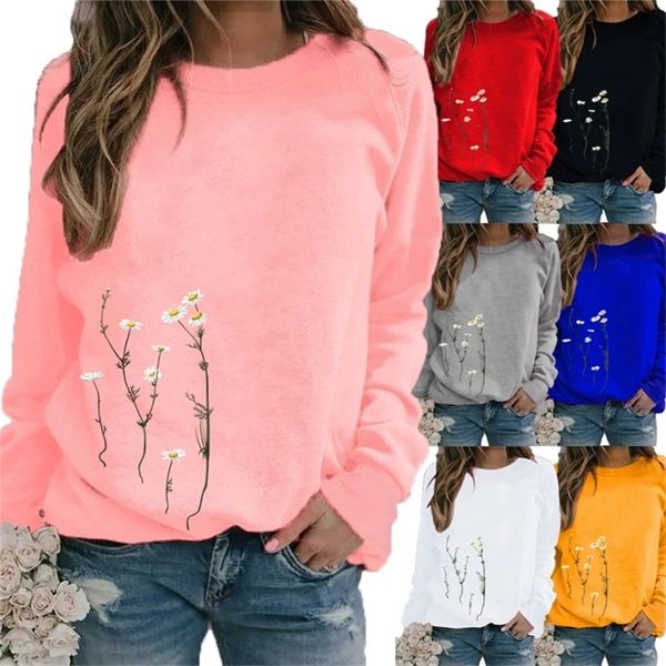 women winter clothing floral printed casual sweatshirt long sleeve t-shirt ladies round neck pullover sweater 220304, Black
women winter clothing floral printed casual sweatshirt long sleeve t-shirt ladies round neck pullover sweater 220304, Black