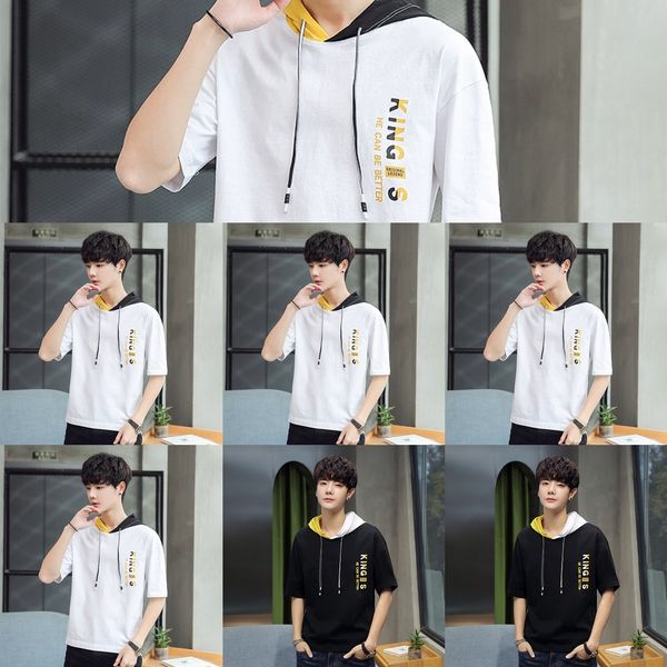 zslh3 short new 2020 summer men's clothes sweater loose t-shirt sweatersweater casual youth short sleeve t-shirt half sleeve men's, Black
zslh3 short new 2020 summer men's clothes sweater loose t-shirt sweatersweater casual youth short sleeve t-shirt half sleeve men's, Black