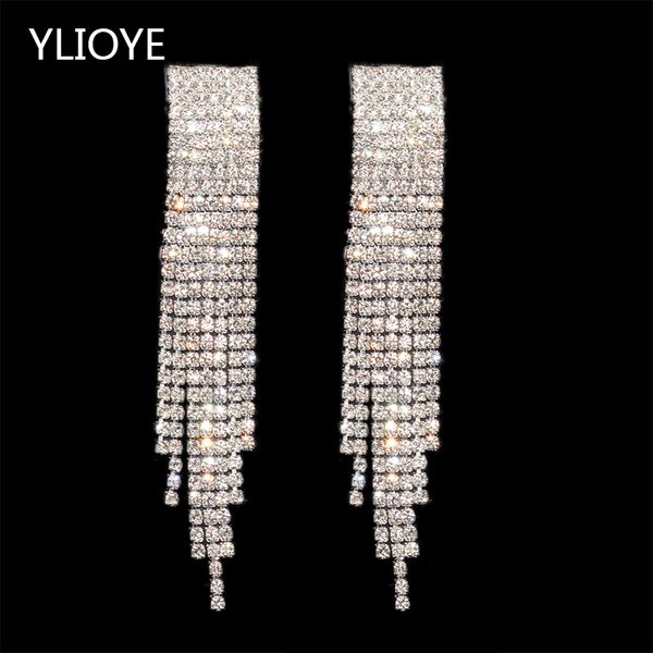 ylioye мода роскошный кристалл ab дрель rhinestone длинные серьги падения для женщин девушки подарки свадьба ювелирные изделия оптом, Black
ylioye мода роскошный кристалл ab дрель rhinestone длинные серьги падения для женщин девушки подарки свадьба ювелирные изделия оптом, Black
