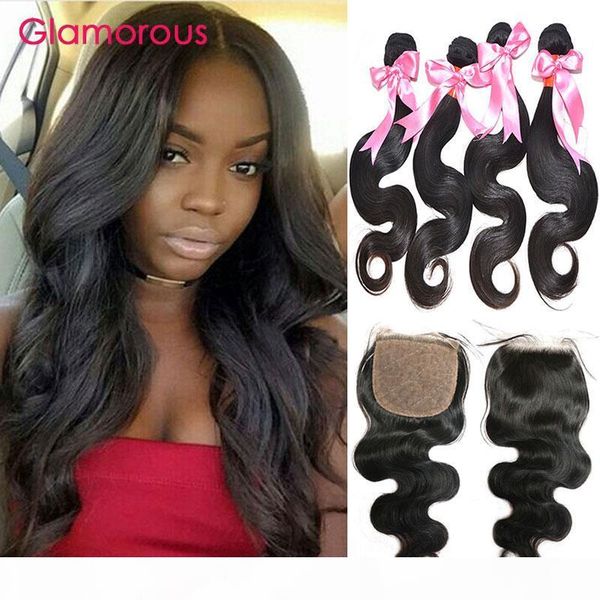 glamorous brazilian virgin hair with silkbased closure 4 bundles body wave with silk closure peruvian malaysian indian human hair 5pcs lot, Black;brown
glamorous brazilian virgin hair with silkbased closure 4 bundles body wave with silk closure peruvian malaysian indian human hair 5pcs lot, Black;brown
