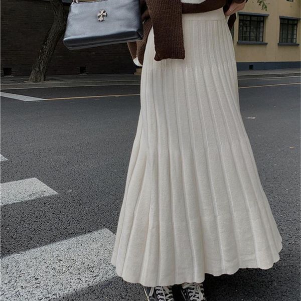 new autumn winter high waist vintage thick knitted pleated skirt female elegant fashion all-match long skirts womens, Black
new autumn winter high waist vintage thick knitted pleated skirt female elegant fashion all-match long skirts womens, Black