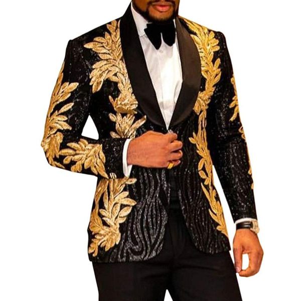 shiny beaded gold embroidery blazers mens slim fit 2 piece jacket pants sets groom tuxedos male business blazer terno masculin, White;black
shiny beaded gold embroidery blazers mens slim fit 2 piece jacket pants sets groom tuxedos male business blazer terno masculin, White;black