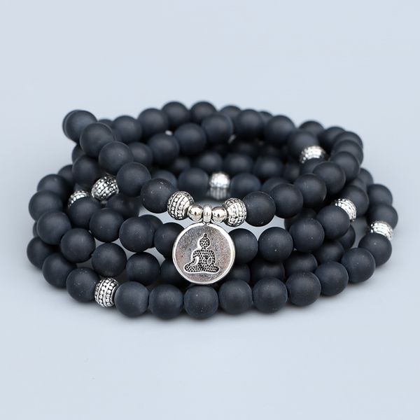 edothalia popular 108 beads mala bracelets women men lover's gift matte black onyx strands bracelet yoga jewelry y200730
edothalia popular 108 beads mala bracelets women men lover's gift matte black onyx strands bracelet yoga jewelry y200730