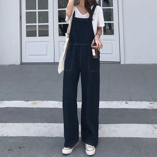 qooth vintage high waist jeans overalls women big pockets denim romper ladies wide leg harem jumpsuits capri jeans qh2370 201105, Blue
qooth vintage high waist jeans overalls women big pockets denim romper ladies wide leg harem jumpsuits capri jeans qh2370 201105, Blue