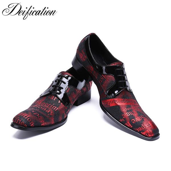 deification letters printed sepatu pria genuine leather men oxford shoes lace up formal shoes men spiked dress leather, Black
deification letters printed sepatu pria genuine leather men oxford shoes lace up formal shoes men spiked dress leather, Black