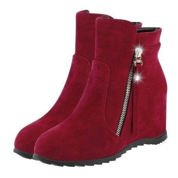 new growing 2021 height women zip winter boots ladies warm skin boot female comfort red wine shoes d3ju, Black
new growing 2021 height women zip winter boots ladies warm skin boot female comfort red wine shoes d3ju, Black