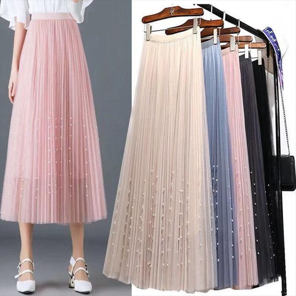 new spring autumn skirts women beading mesh tulle skirt women summer elastic high waist a line mid calf midi long pleated skirt, Black
new spring autumn skirts women beading mesh tulle skirt women summer elastic high waist a line mid calf midi long pleated skirt, Black