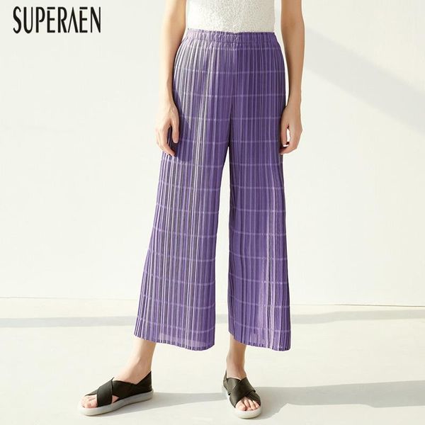 women's pants & capris superaen europe fashion ankle length women 2021 summer wide leg female elastic waist female1, Black;white
women's pants & capris superaen europe fashion ankle length women 2021 summer wide leg female elastic waist female1, Black;white