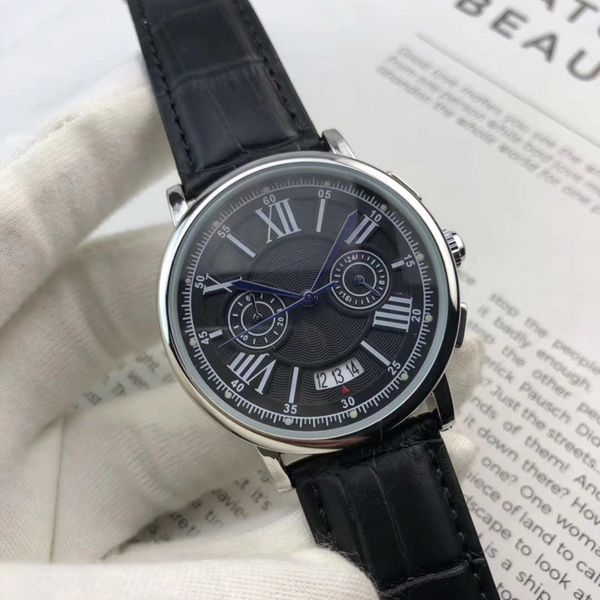 all sub-dials working mens watches sports satch quartz watch leather strap auto date wristwatches for men male gift, Slivery;brown
all sub-dials working mens watches sports satch quartz watch leather strap auto date wristwatches for men male gift, Slivery;brown