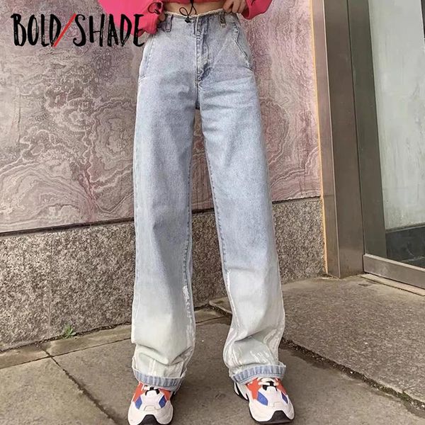 bold shade streetwear vintage fashion baggy jeans gradient high waist 90s denim pants indie skater style boyfriend long trousers, Blue
bold shade streetwear vintage fashion baggy jeans gradient high waist 90s denim pants indie skater style boyfriend long trousers, Blue