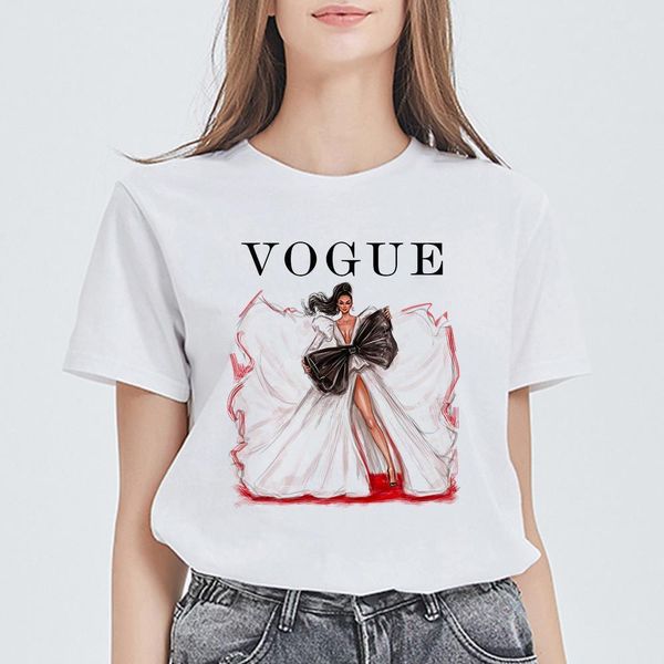 vogue princess t-shirt versatile printed t shirt funny harajuku short sleeve lovely oversize female shirts gorgeous women, White
vogue princess t-shirt versatile printed t shirt funny harajuku short sleeve lovely oversize female shirts gorgeous women, White