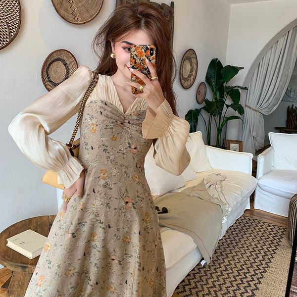 2021 new floral full sleeve dress elegant women evening high waist dresses lady casual autumn female korean fahsion clothing 93oa, Black;gray
2021 new floral full sleeve dress elegant women evening high waist dresses lady casual autumn female korean fahsion clothing 93oa, Black;gray
