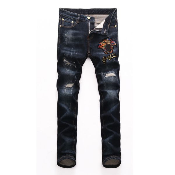 2020 fashion designer casual pants ripped jeans slim-fit jeans straight bike skinny ripped jeans 2101002b, Black
2020 fashion designer casual pants ripped jeans slim-fit jeans straight bike skinny ripped jeans 2101002b, Black