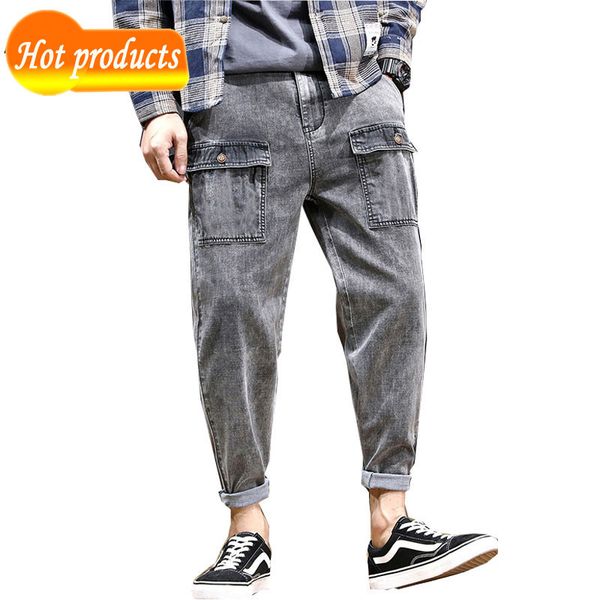 new autumn 2020 harlan men's brim pants straight-line big-size wide 9-nine multi-pocket gray smoke jeans 6btq, Blue
new autumn 2020 harlan men's brim pants straight-line big-size wide 9-nine multi-pocket gray smoke jeans 6btq, Blue