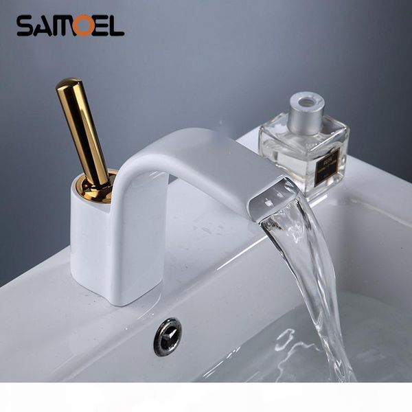creative deck mount brass white waterfall bathroom sink mixer tap golden single handle bathroom water faucet w3047
creative deck mount brass white waterfall bathroom sink mixer tap golden single handle bathroom water faucet w3047