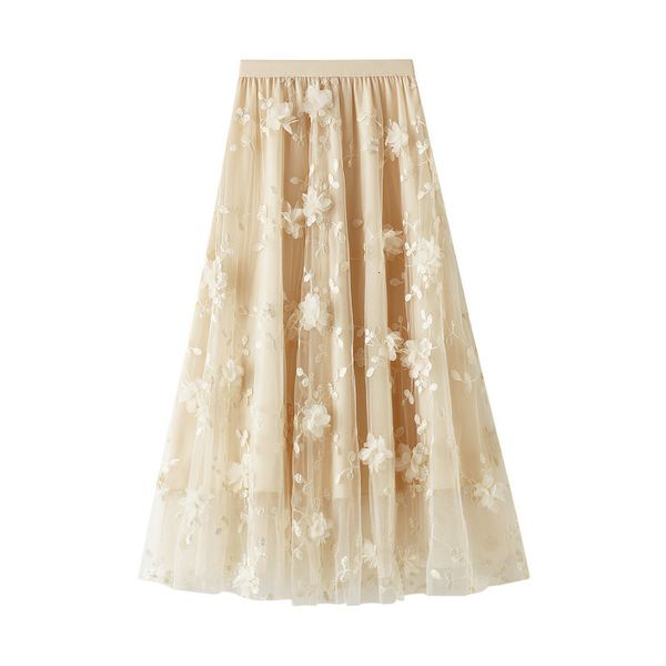 new 2021 women summer boho a-line mesh high waist three layer flower embroidery long skirt elegant jupe saia s1ua, Black
new 2021 women summer boho a-line mesh high waist three layer flower embroidery long skirt elegant jupe saia s1ua, Black