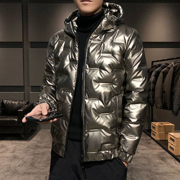 2020 new shiny down jacket men's short youth korean style slim light and warm trendy brand fashion hooded, Black
2020 new shiny down jacket men's short youth korean style slim light and warm trendy brand fashion hooded, Black