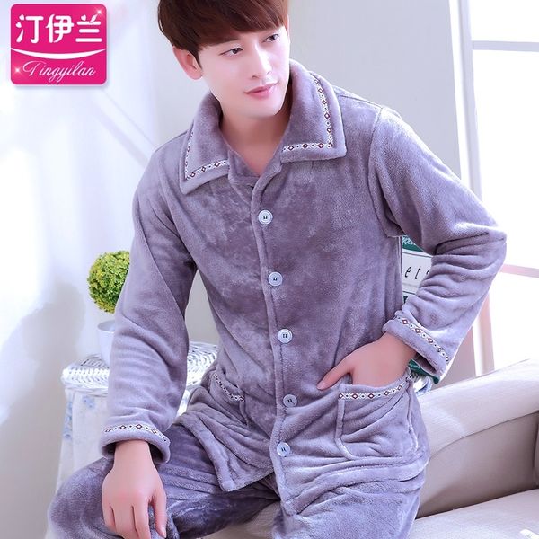 winter sets coral fleece thick solid men sleepwear suits flannel long sleeve autumn pajama man warm homewear xxl xxxl y200422, Black;brown
winter sets coral fleece thick solid men sleepwear suits flannel long sleeve autumn pajama man warm homewear xxl xxxl y200422, Black;brown
