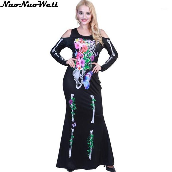 theme costume halloween printed skeletone long dress witch animal princess women scary clown costume1, Black;red
theme costume halloween printed skeletone long dress witch animal princess women scary clown costume1, Black;red