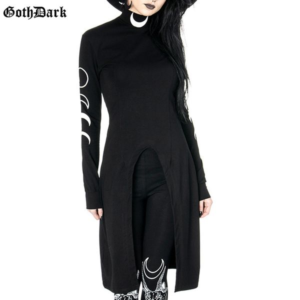 gothic moon print dresses grunge turtleneck long sleeve mini dress fashion design bottom split black darkness streetwear dress y200326, Black;gray
gothic moon print dresses grunge turtleneck long sleeve mini dress fashion design bottom split black darkness streetwear dress y200326, Black;gray