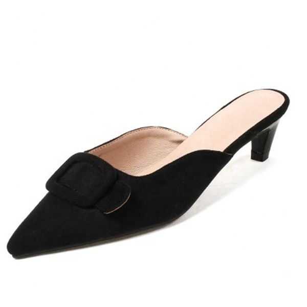slippers fashion womens pointy toe mules backless buckle kitten heels summer shoes dress loafers, Black
slippers fashion womens pointy toe mules backless buckle kitten heels summer shoes dress loafers, Black