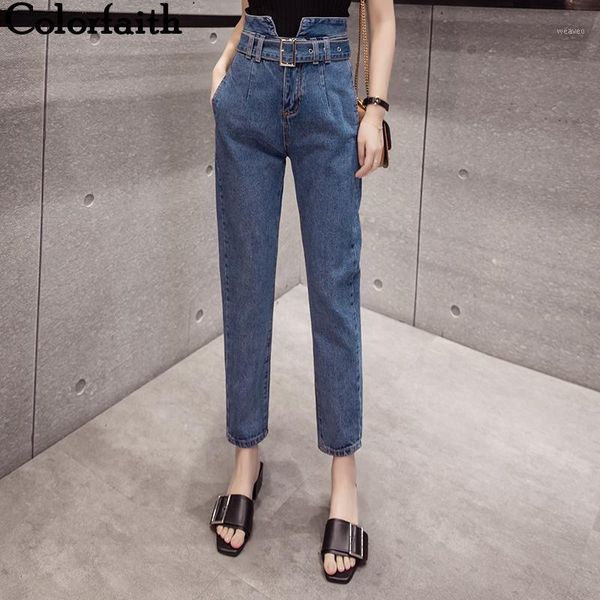 colorfaith 2020 women jeans casual high waist trousers pencil pants for ladies grils ankle length korean style blue denim j11151
colorfaith 2020 women jeans casual high waist trousers pencil pants for ladies grils ankle length korean style blue denim j11151