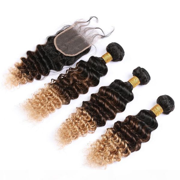 #1b 4 27 ombre deep wave virgin hair lace closure 4x4 with bundles black brown to honey blonde ombre indian human hair weaves
#1b 4 27 ombre deep wave virgin hair lace closure 4x4 with bundles black brown to honey blonde ombre indian human hair weaves