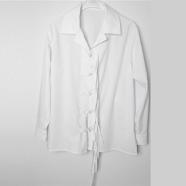 men's casual shirts s-6xl 2021 men women's clothing fashion street chinese style frog lapel shirt plus size stage singer costumes, White;black
men's casual shirts s-6xl 2021 men women's clothing fashion street chinese style frog lapel shirt plus size stage singer costumes, White;black