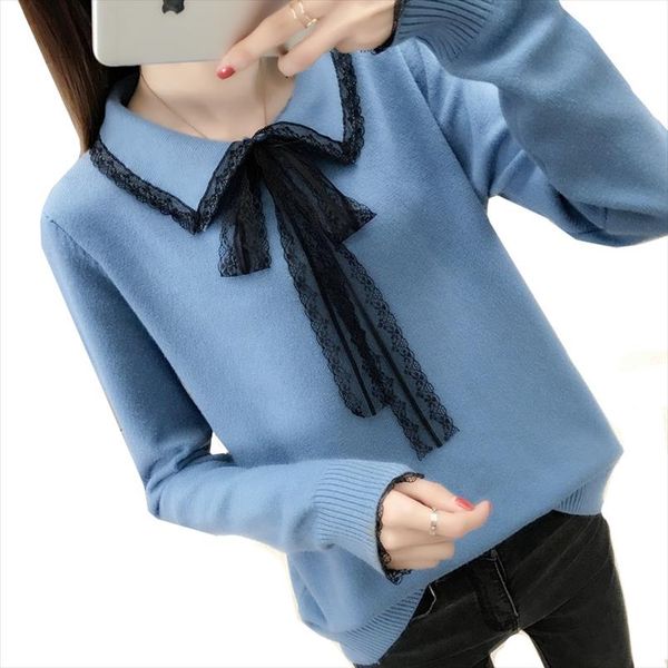 warm short women pullover sweaters autumn winter fashion loose long sleeved soft knit lace collar casual womens sweater, White;black
warm short women pullover sweaters autumn winter fashion loose long sleeved soft knit lace collar casual womens sweater, White;black
