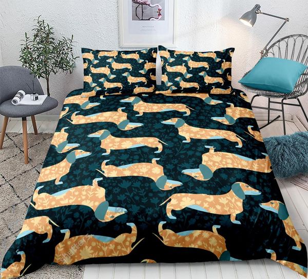 cartoon dog kids bedding set cute dachshund sausage duvet cover set pet blue printed background bedclothes 3pcs
cartoon dog kids bedding set cute dachshund sausage duvet cover set pet blue printed background bedclothes 3pcs