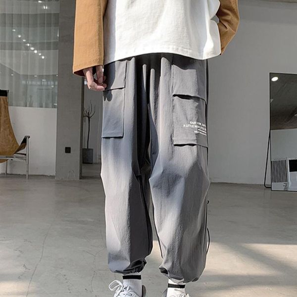 men sporty thin sweatpants multi pockets ankle tied long pants loose trousers casual harem sweatpants trousers, Black
men sporty thin sweatpants multi pockets ankle tied long pants loose trousers casual harem sweatpants trousers, Black