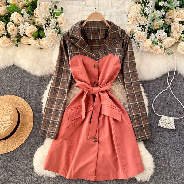2021 new singiny design splice plaid blouse dress women's turtleneck noched button the line dressed in autumn fashion streetwear short, Black;gray
2021 new singiny design splice plaid blouse dress women's turtleneck noched button the line dressed in autumn fashion streetwear short, Black;gray
