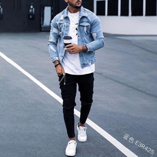 wepbel hole washed jacket men's fashion slim fit spring and autumn men's denim coat casual pocket plus size jackets s-3xl, Black;brown
wepbel hole washed jacket men's fashion slim fit spring and autumn men's denim coat casual pocket plus size jackets s-3xl, Black;brown