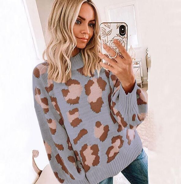 contrasting color sweater for fall/winter new style european and beautiful leopard print pullover round neck loose sweater, White;black
contrasting color sweater for fall/winter new style european and beautiful leopard print pullover round neck loose sweater, White;black