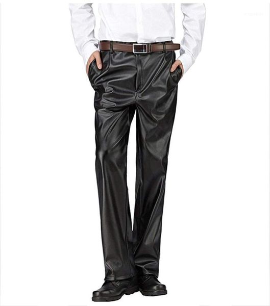 mens straight fit motocycle biker black faux leather pants with zippers streetwear hip hop casual trousers1
mens straight fit motocycle biker black faux leather pants with zippers streetwear hip hop casual trousers1