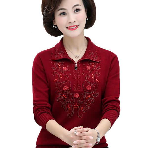 older middle-aged 2021 spring and casual female sweater more size r177 ffo2, White;black
older middle-aged 2021 spring and casual female sweater more size r177 ffo2, White;black
