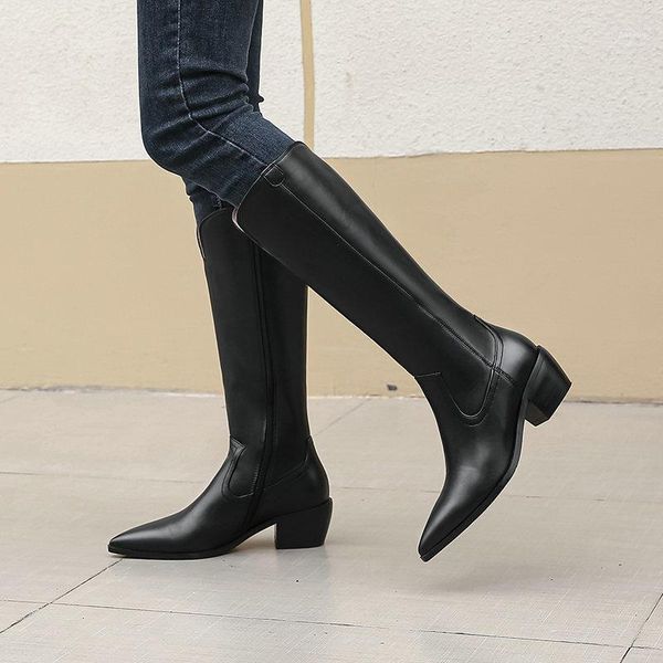 boots 2021 women knee high pointed toe autumn winter shoes keep warm square heel long size 34-431, Black
boots 2021 women knee high pointed toe autumn winter shoes keep warm square heel long size 34-431, Black