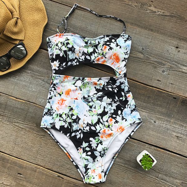 women plus size floral print bikini set padded one piece swimsuit summer ladies beach bathing suit swimwear with cutout 2xl t200708, White;black
women plus size floral print bikini set padded one piece swimsuit summer ladies beach bathing suit swimwear with cutout 2xl t200708, White;black