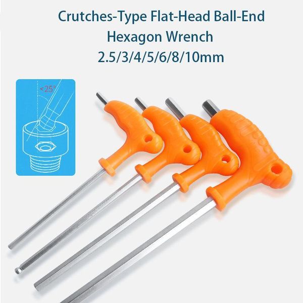 flat ball head crutch hex key wrench 2.5/3/4/5/6/8mm high-carbon steel t-shaped wrench inner hexagon spanner hand tool1
flat ball head crutch hex key wrench 2.5/3/4/5/6/8mm high-carbon steel t-shaped wrench inner hexagon spanner hand tool1