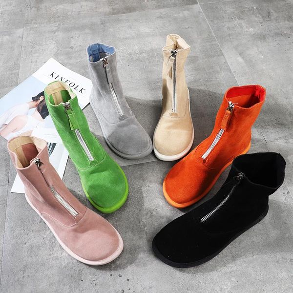 boots cow leather women's zipper candy color frosted spring and autumn single low shoes, Black
boots cow leather women's zipper candy color frosted spring and autumn single low shoes, Black