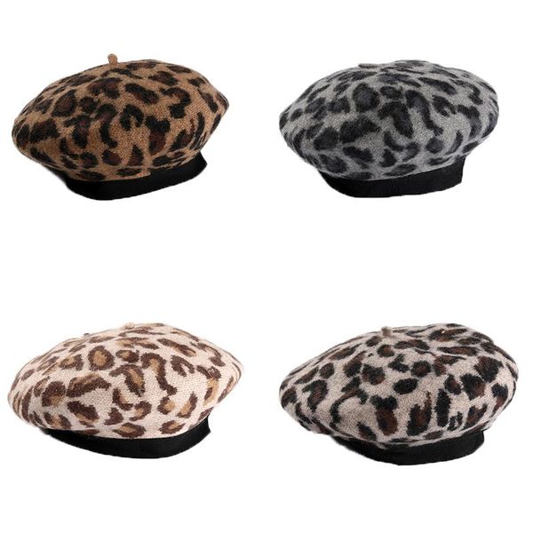 berets fashion leopard style wool cap warm hat women beanies hats casual solid cover head outdoor, Blue;gray
berets fashion leopard style wool cap warm hat women beanies hats casual solid cover head outdoor, Blue;gray