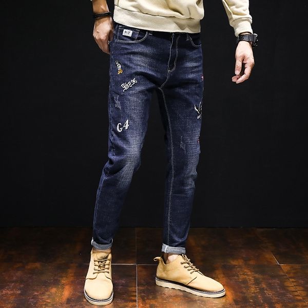 gqnhw fashion jeans and jeansembroidered jeansbrand embroidered jeans men's slim fit men's 5y62p spring korean style trendy long p, Blue
gqnhw fashion jeans and jeansembroidered jeansbrand embroidered jeans men's slim fit men's 5y62p spring korean style trendy long p, Blue